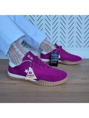 ⭐Converse Run Star Trainer Ox Womens 7.5 Suede Shoes Violet Sneaker A13361C New